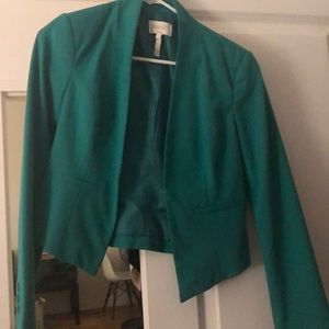 Green No Collared Blazer